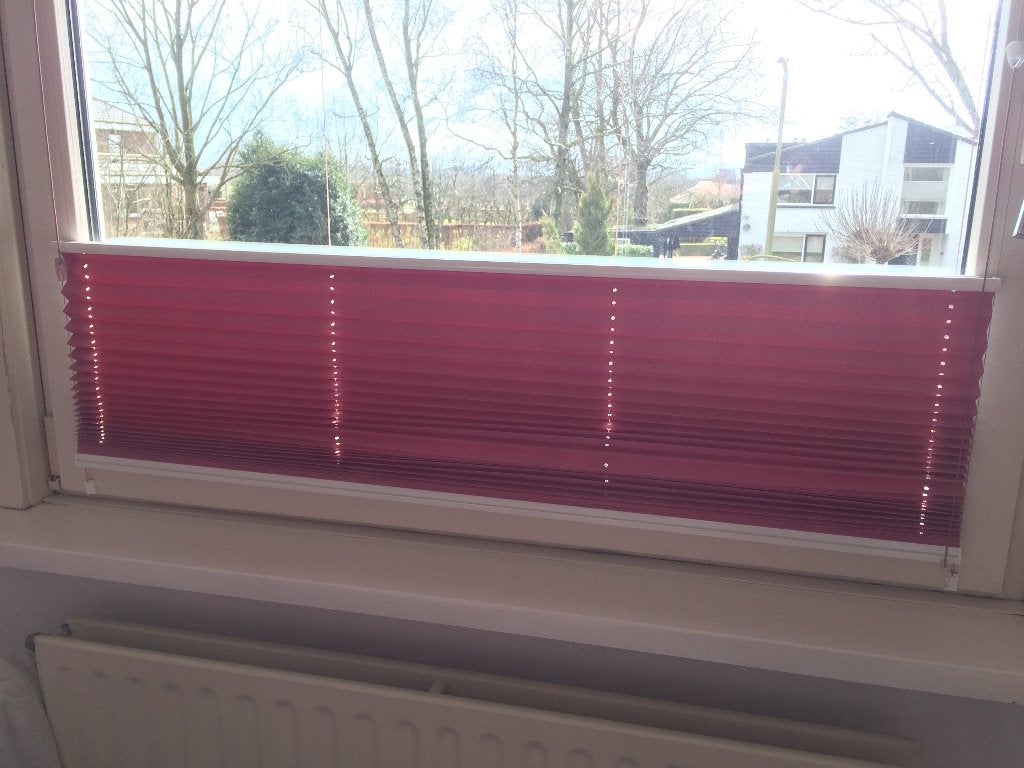 plissé rolgordijn verduisterend roze, Gebruikt, Rolgordijn, 84 cm, Verduisterend
