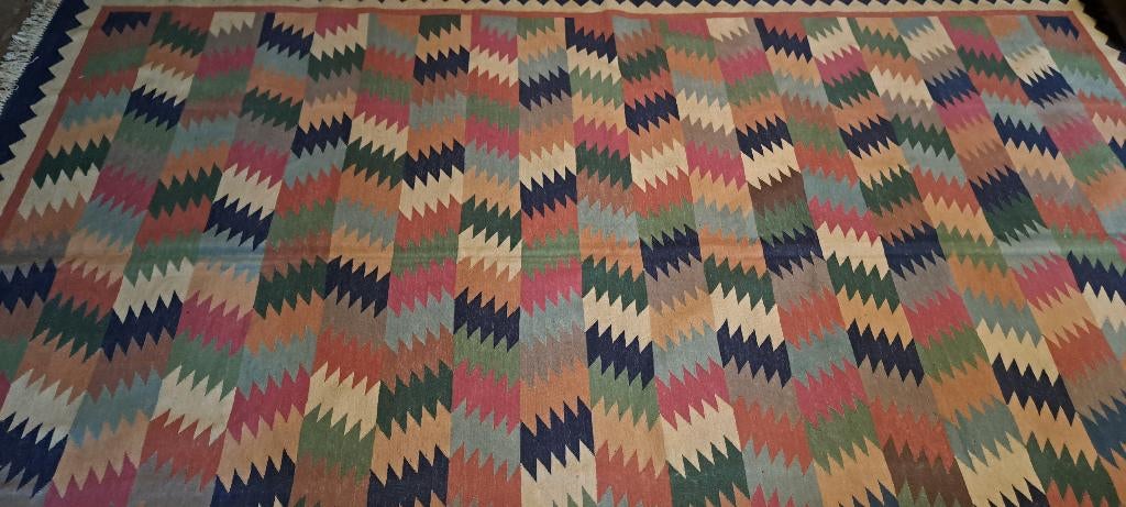 mooie multicolor perzisch, oosterse kelim tapijt, Antiek en Kunst, Ophalen of Verzenden