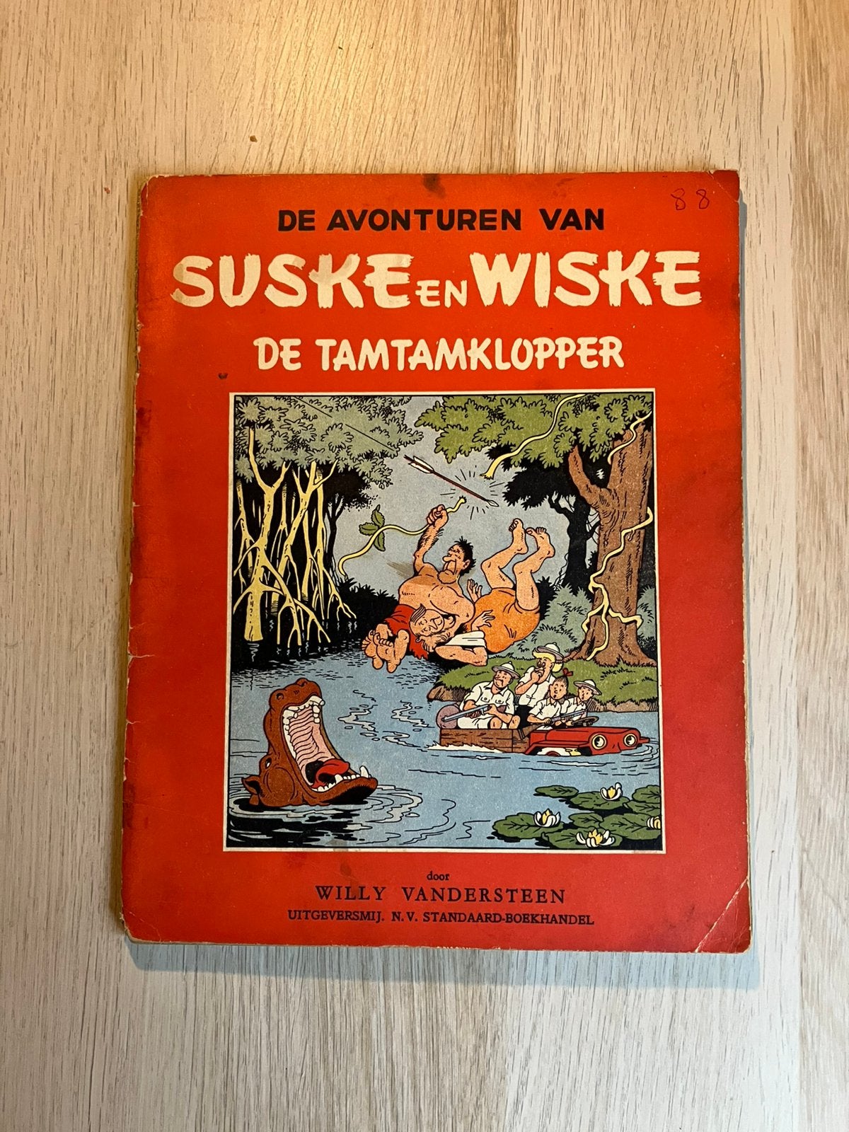 Suske en Wiske - De tamtamklopper - 1e druk 1953, Boeken, Gelezen, Verzenden, Willy Vandersteen, Eén stripboek