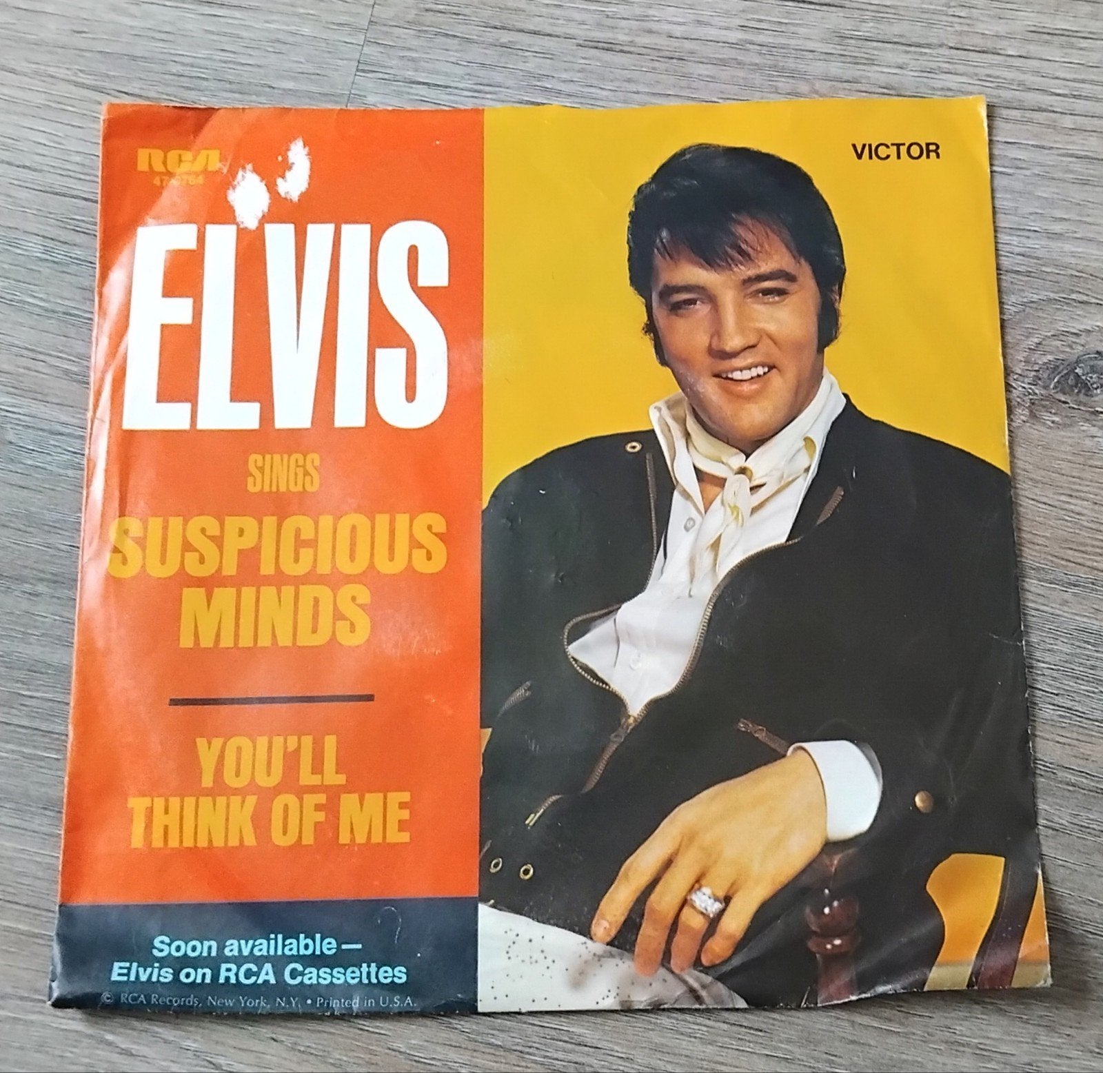 Elvis Presley - Suspicious Minds/ You'll Think Of Me (Vinyl), Gebruikt, Fotohoes, 7 inch, Ophalen of Verzenden