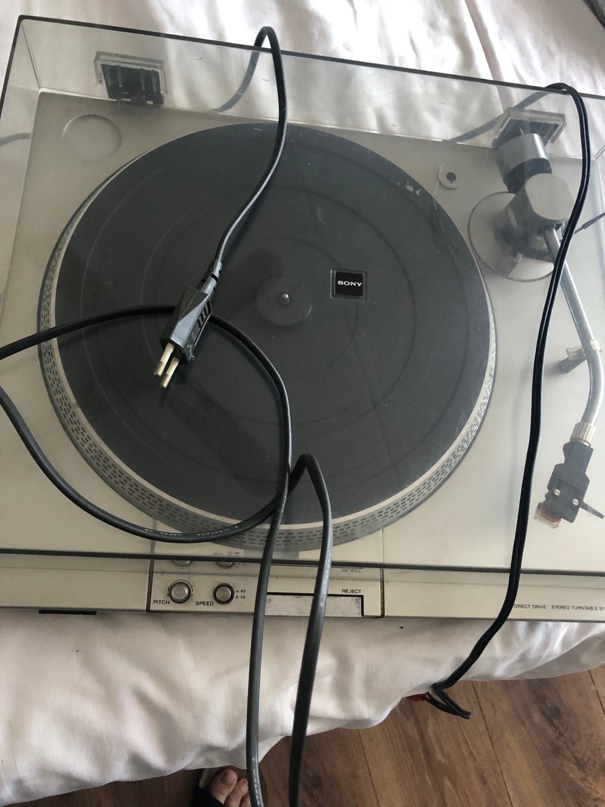 Sony PS-T15 Direct Drive Platenspeler met Pitch Control, Gebruikt, Pitch-regelaar, Ophalen of Verzenden, Platenspeler