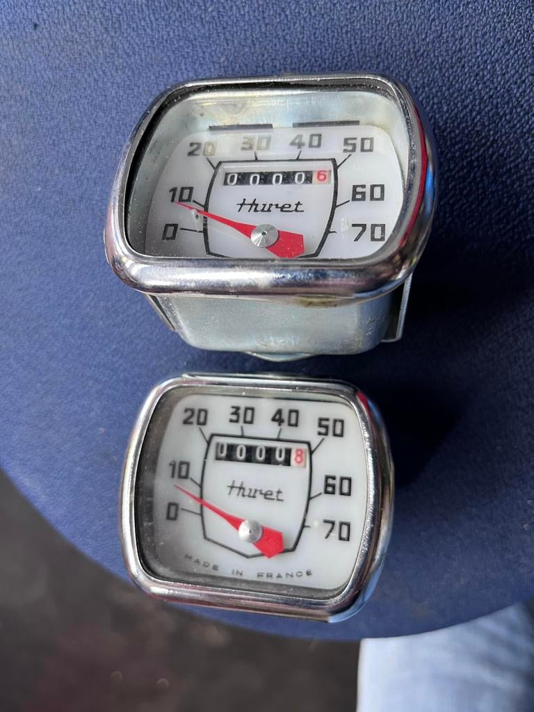 NOS Huret kilometertellers voor Mobylette Peugeot e.a., Fietsen en Brommers, Brommeronderdelen | Oldtimers, Ophalen of Verzenden
