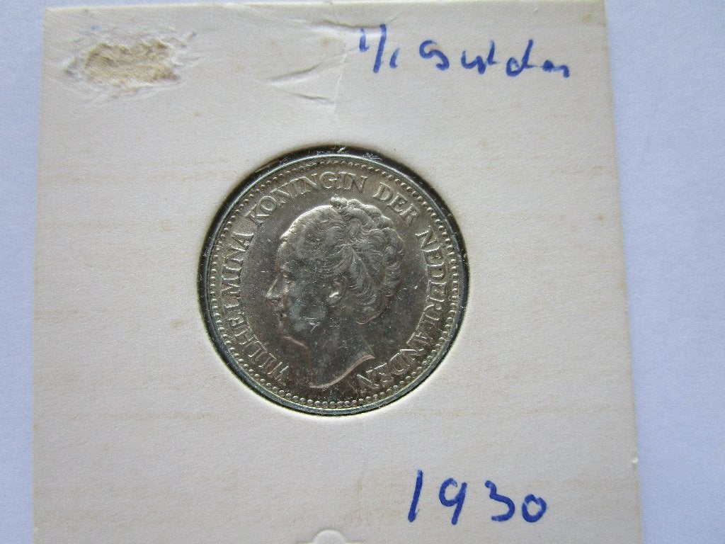 1/2 gulden munt zilver 1930 afbeelding Wilhelmina, ½ gulden, Verzenden, Zilver, Koningin Wilhelmina