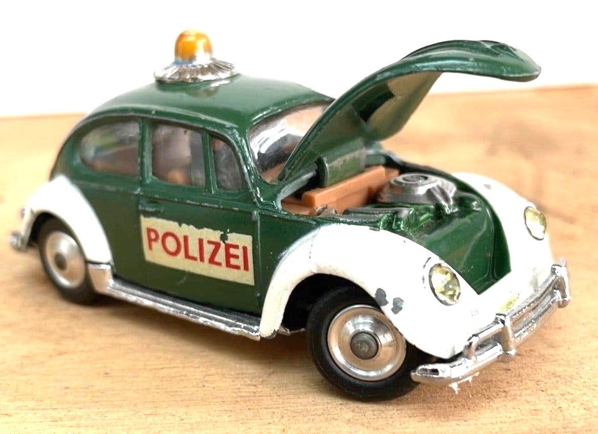 Corgi Toys Volkswagen Kever Politie Auto - Vintage Speelgoed, Ophalen of Verzenden, Gebruikt, Auto, Overige merken