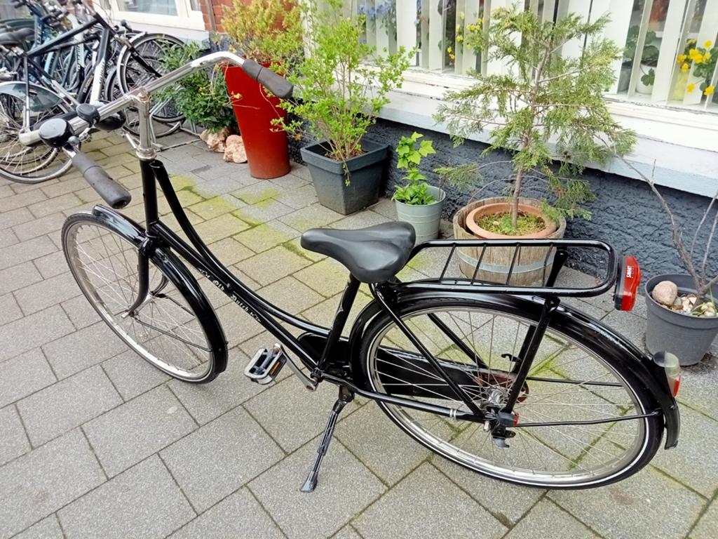 Zwarte Batavus Old Dutch omafiets., Terugtraprem, Gebruikt, Batavus, Ophalen of Verzenden
