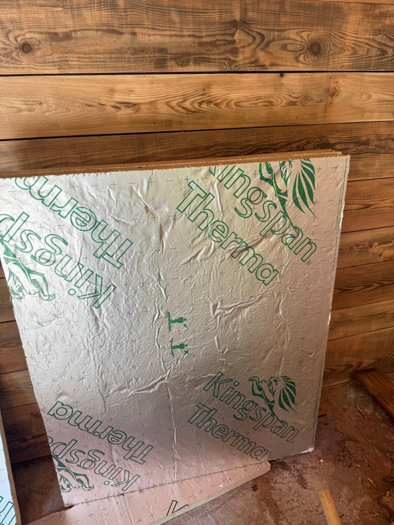 PIR isolatieplaten, afgeschot, 100x120cm, 7-5.5cm dik, Doe-het-zelf en Verbouw, Isolatie en Afdichting, 4 tot 8 cm, Gebruikt, Hardschuim (Pir)