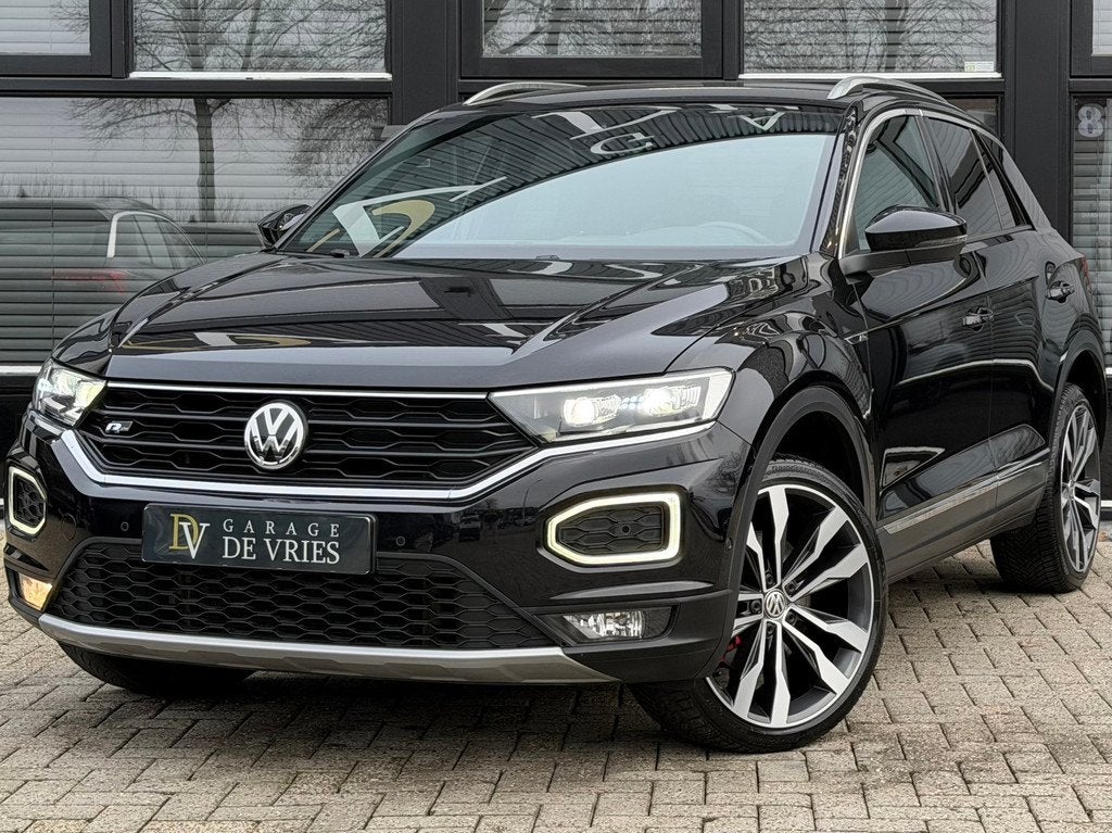 Volkswagen T-Roc 1.5 TSI DSG Sport R-Line Virtual ACC Full O, Auto's, Volkswagen, Zwart, 4 cilinders, 150 pk, Leder en Stof