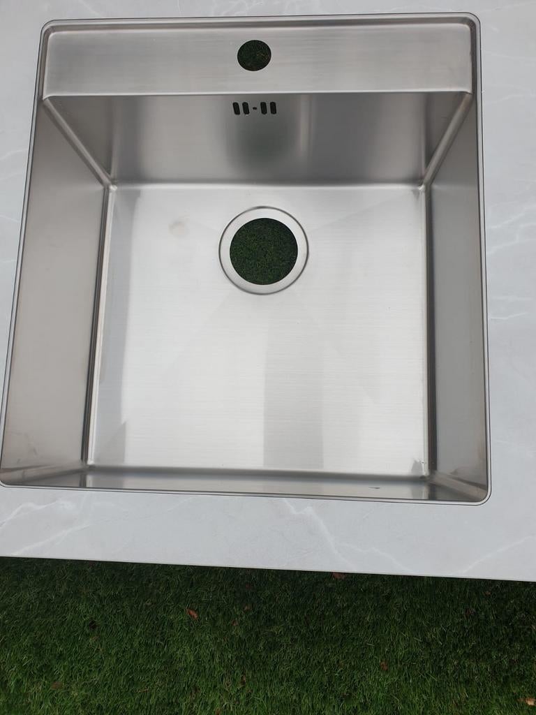 Aanrechtblad met rvs spoelbak, Ophalen, Nieuw, 50 tot 75 cm, Minder dan 100 cm
