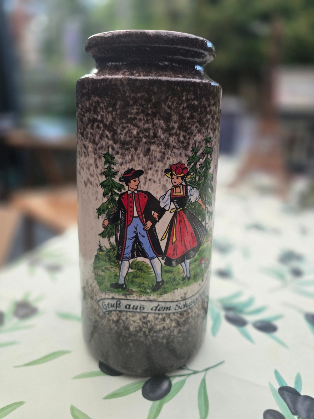 Vintage Keramiek Vaas - Gruss aus dem Schwarzwald, Ophalen of Verzenden