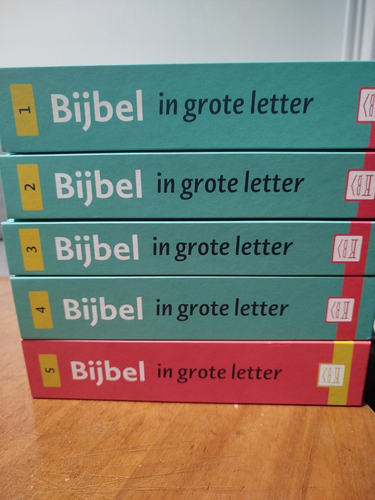 Bijbel in grote letter - Complete set (5 delen), Ophalen of Verzenden, Diverse auteurs