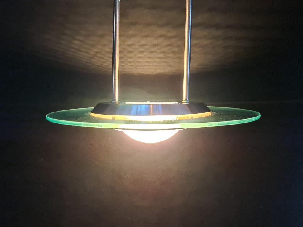 Boxford Holland design hanglamp vintage space age lamp 41cm, Ophalen, Glas, Minder dan 50 cm, Gebruikt