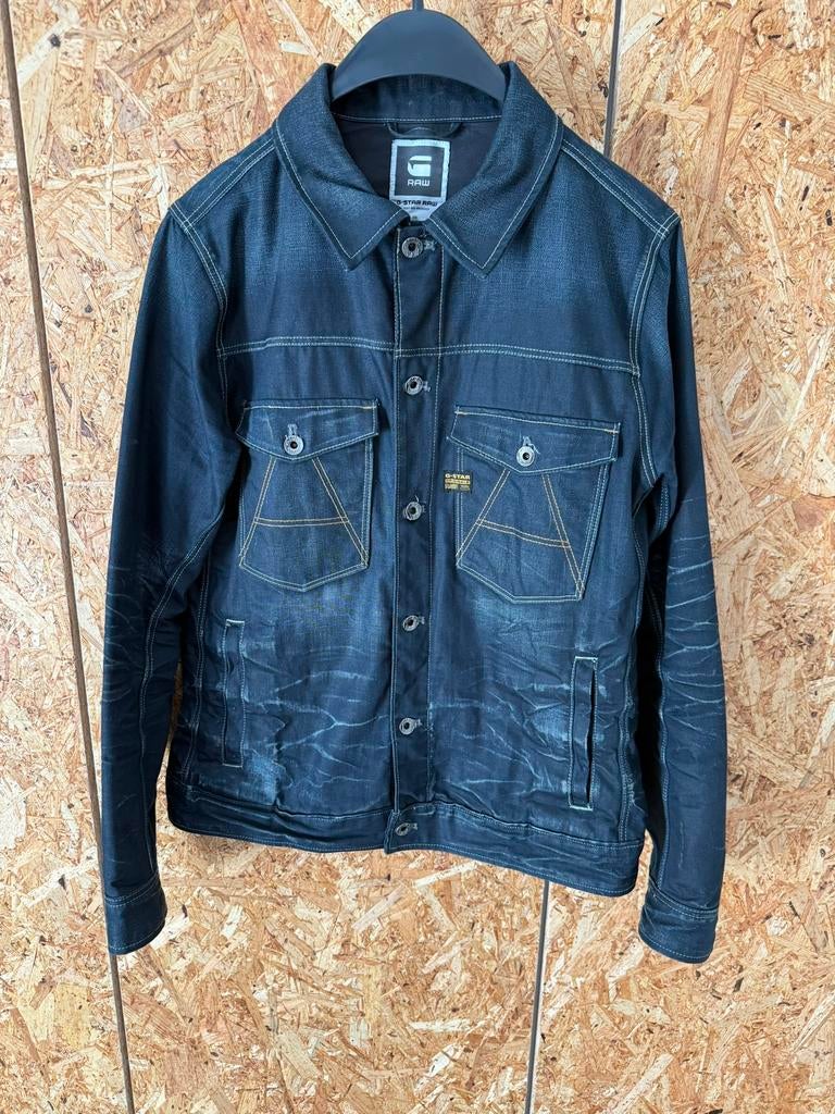 spijkerjasje van g-star maat L, Kleding | Heren, Ophalen of Verzenden, Zo goed als nieuw, Blauw