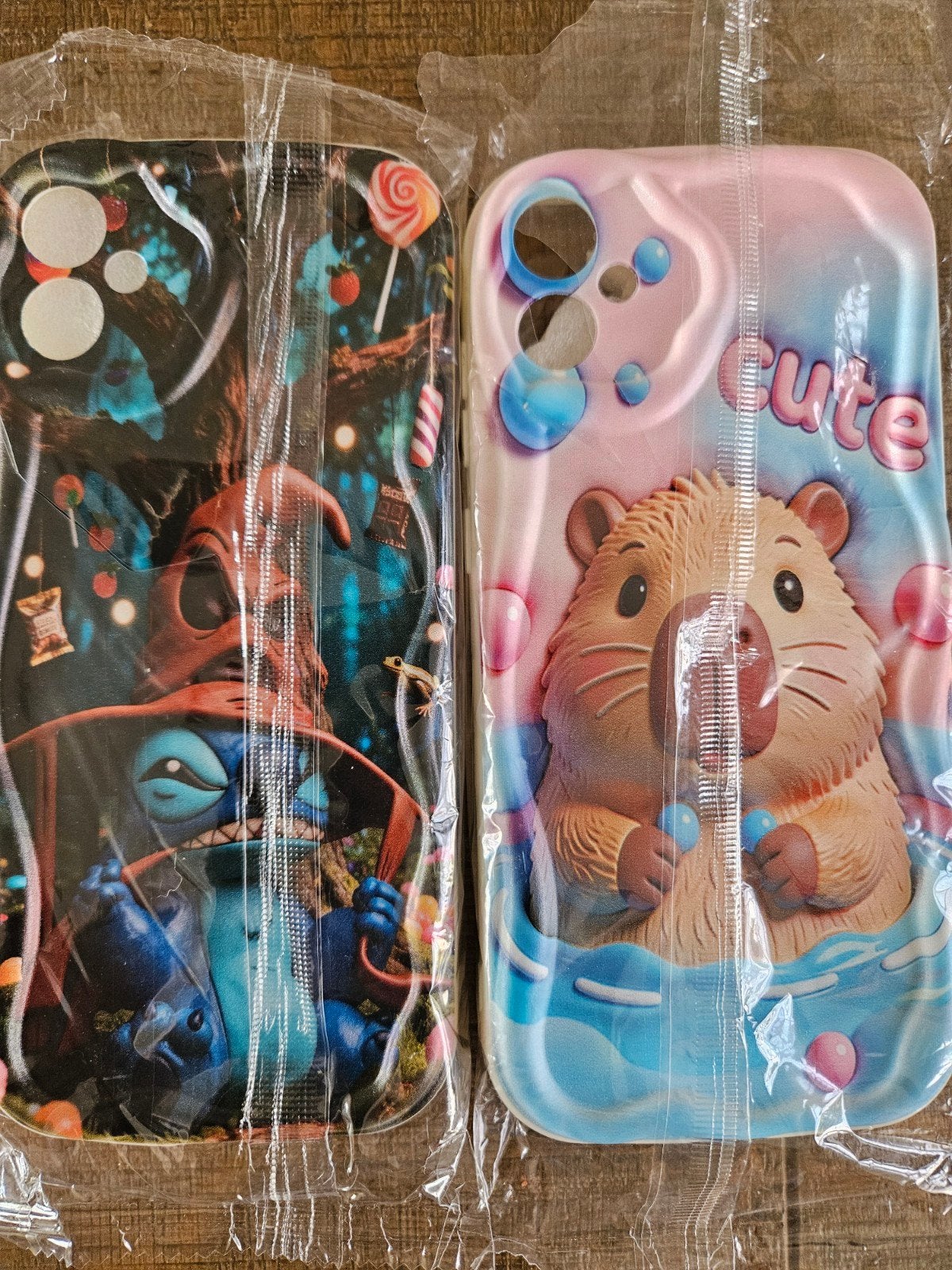 2 Telefoonhoesjes: Stitch & Cute Hamster Design, Kunststof, Overige merken, Nieuw, Hoesje of Tasje