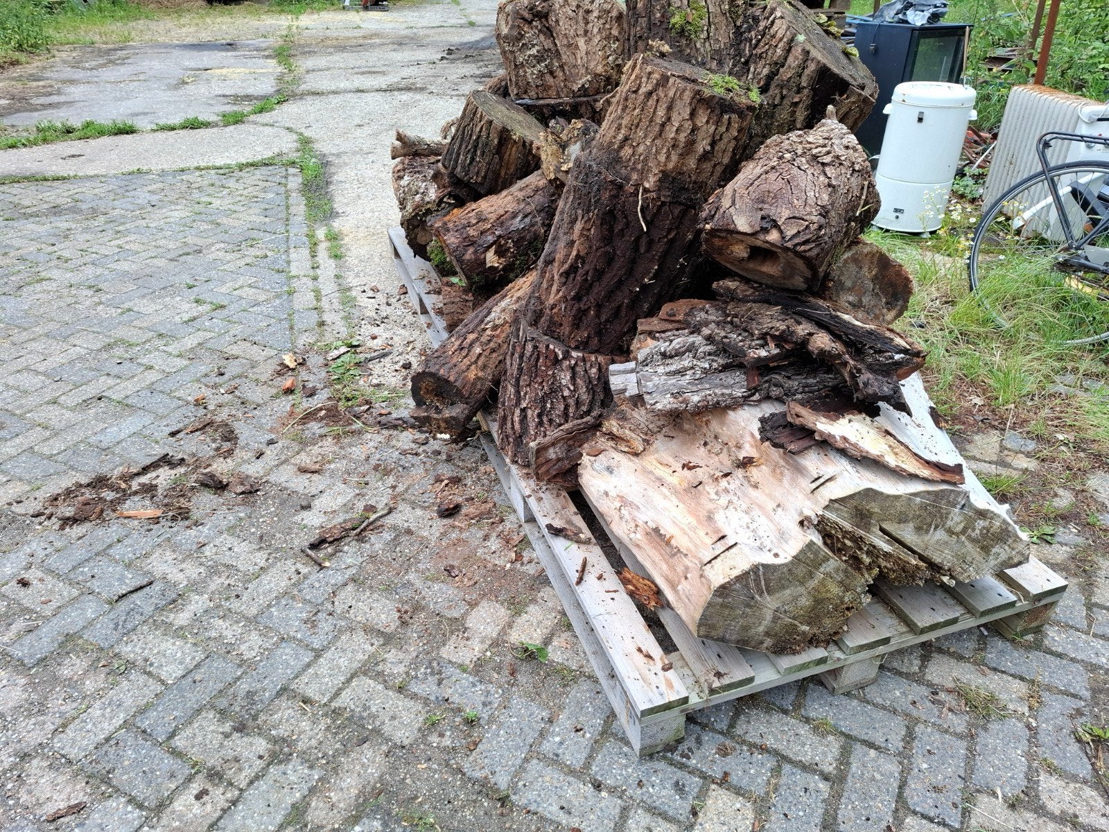 Partij hout, Minder dan 3 m³, Ophalen