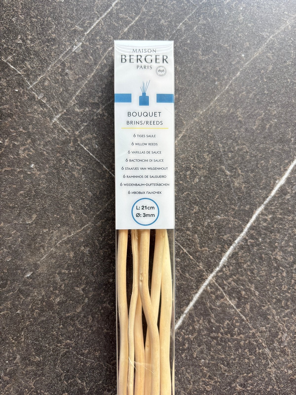 Maison Berger natuurlijke wilgenhouten sticks (21 cm), Ophalen of Verzenden, Nieuw, Hout