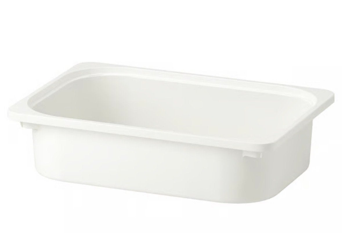 Gezocht! IKEA Trofast bakken - Wit/Zwart, Ophalen, Zo goed als nieuw