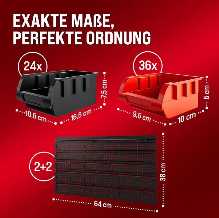 Gereedschapswand + 30 stapelbakjes kunststof GRATIS BEZORGD!, Verzenden, Nieuw, Nvt, Nvt