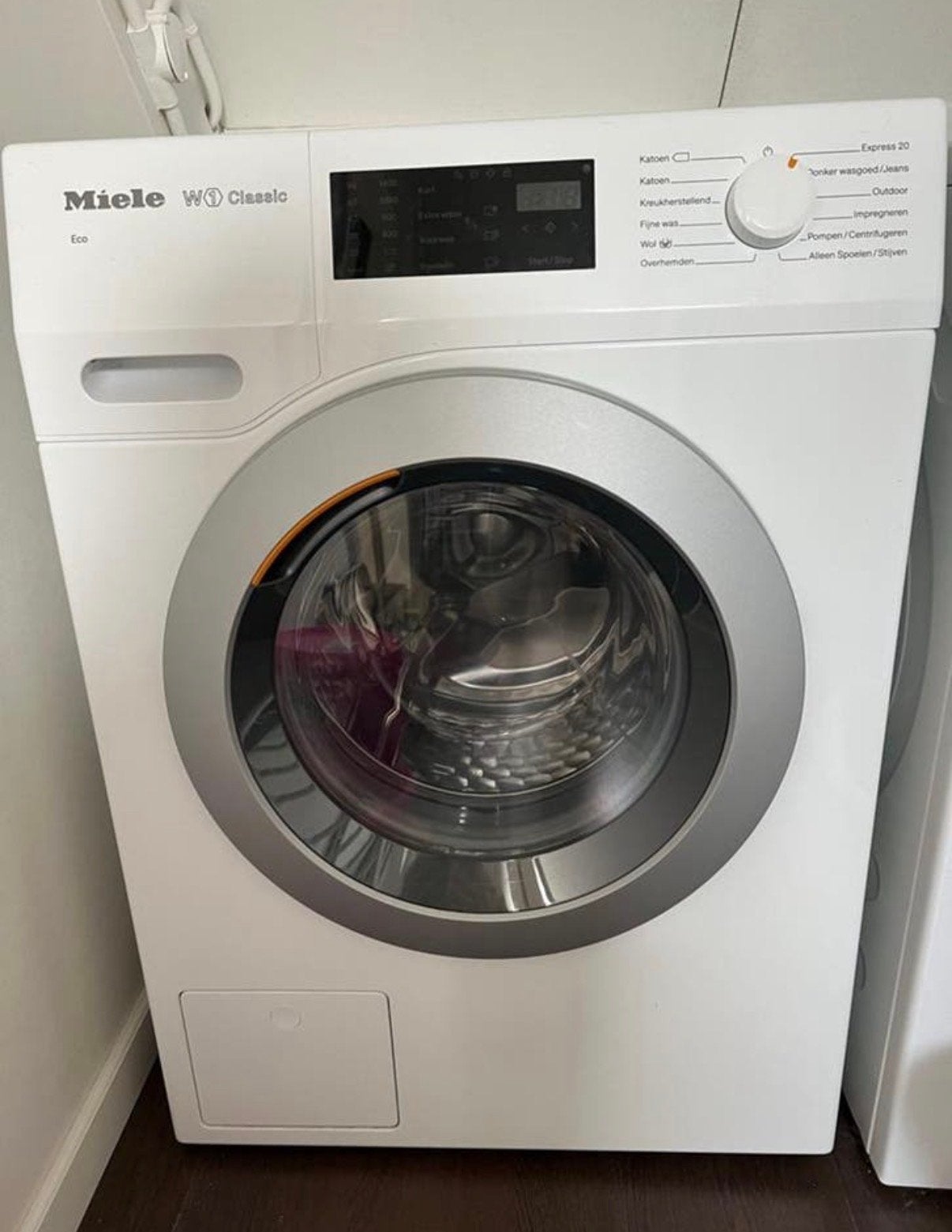 Miele WDB030 Wasmachine - Uitstekende Staat, Ophalen, Gebruikt, Voorlader, Wolwasprogramma