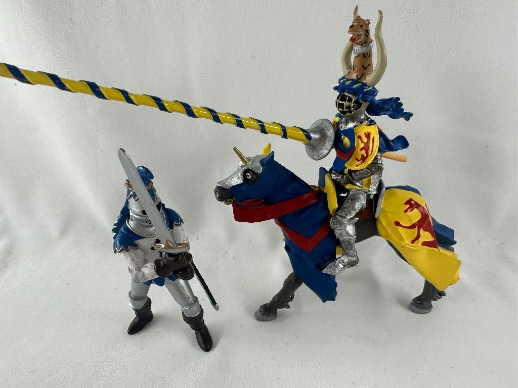 Papo Ridder figuren 2 stuks met paard cavalier, Verzamelen, Poppetjes en Figuurtjes, Zo goed als nieuw, Ophalen of Verzenden