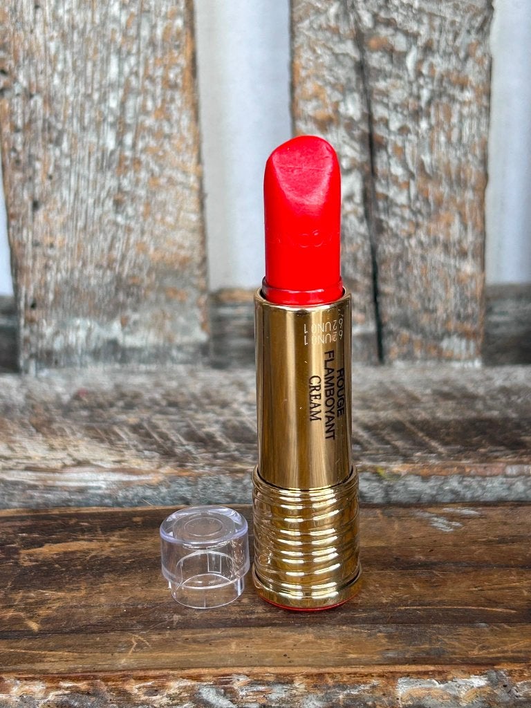 Lancome Cream Lipstick 198 Rouge Flamboyant, Lippen, Ophalen of Verzenden, Zo goed als nieuw, Make-up