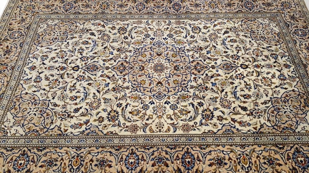 Perzisch tapijt Kashan 300x200/kleed/Kelim/50% korting/sale, Www.simatapijten.nl, Beige, 150 tot 200 cm, Ophalen of Verzenden