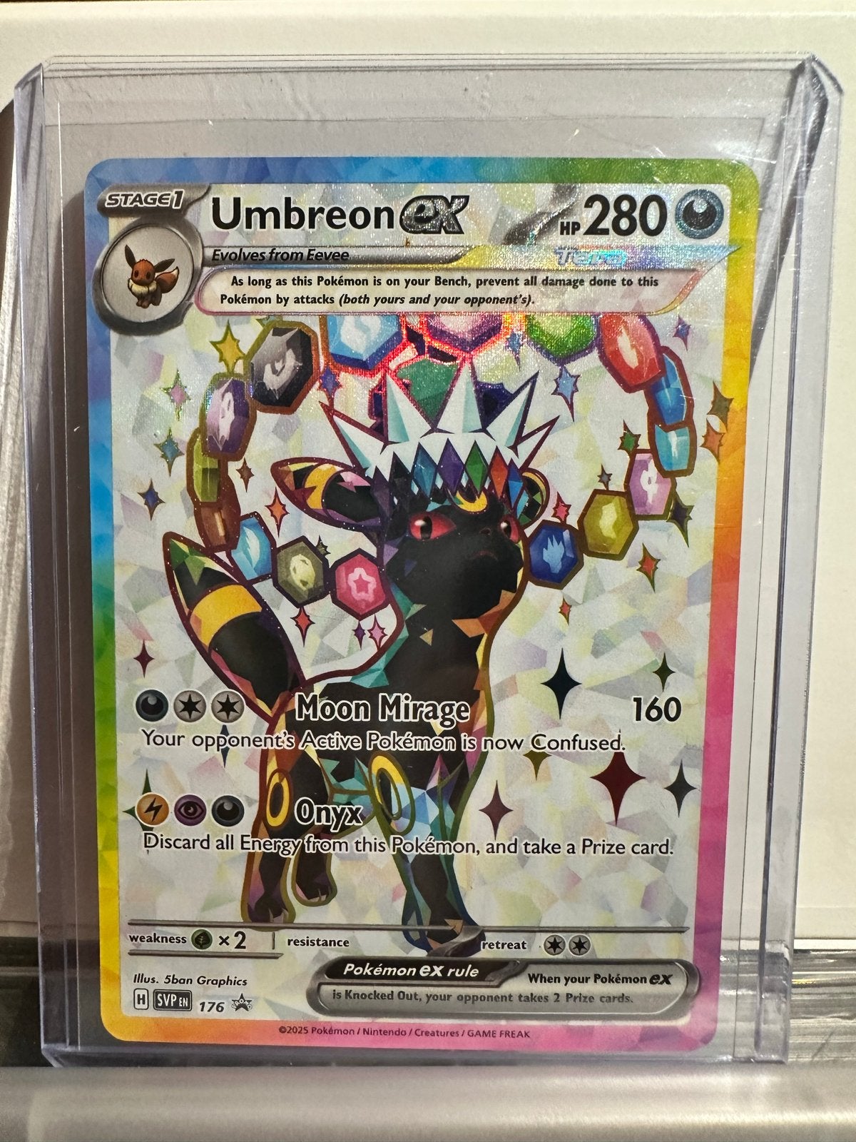 Pokemon Umbreon ex (Tera) 176/165 -, Ophalen of Verzenden, Zo goed als nieuw, Losse kaart, Foil