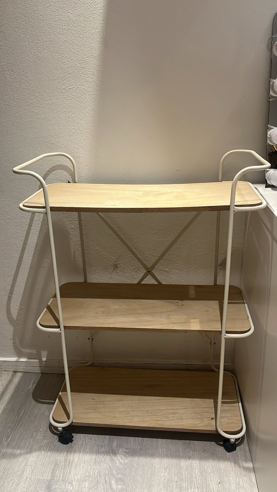 Verrijdbaar serveerwagen/trolley met 3 planken, Ophalen, Gebruikt
