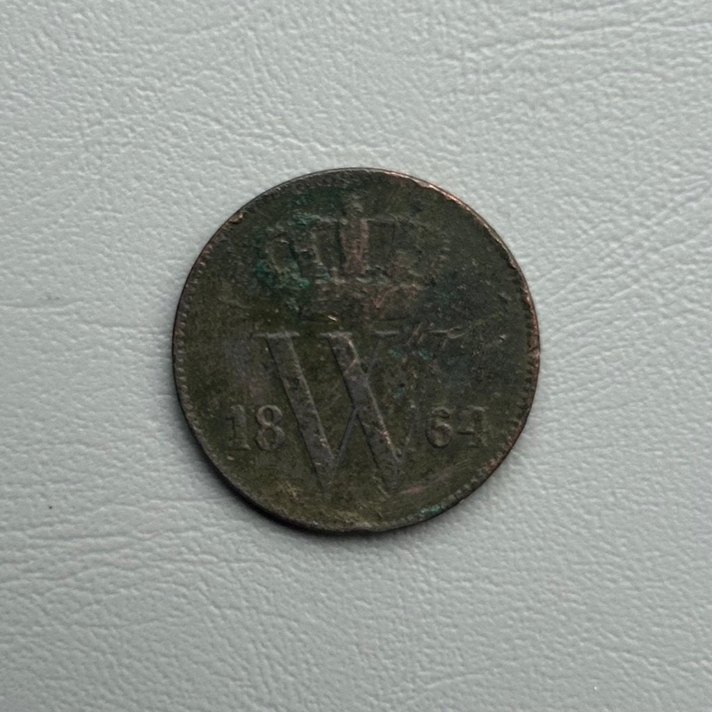 1 cent 1864, Ophalen of Verzenden, Koning Willem III, 1 cent