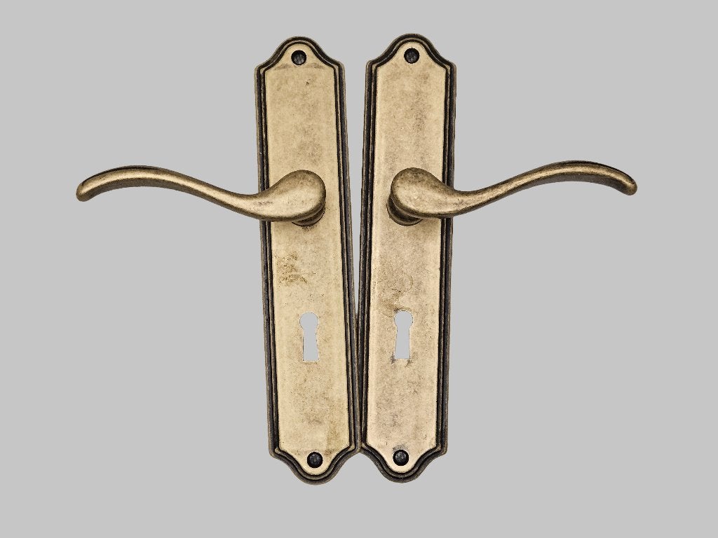 Setje vintage Bronskleurig Deurbeslag set nr.14, Antiek en Kunst, Antiek | Woonaccessoires, Ophalen of Verzenden