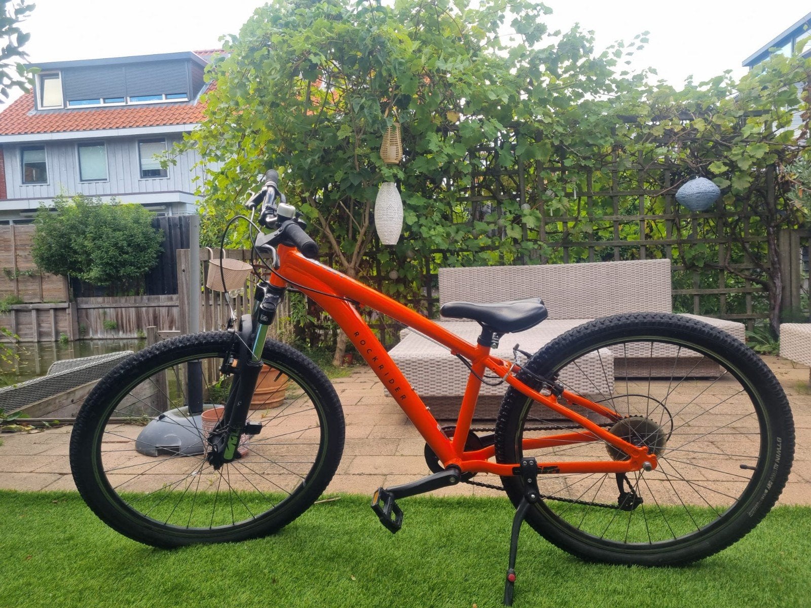 Rockrider 26 inch fiets - Oranje, Fietsen en Brommers, Gebruikt, Velgrem, Ophalen of Verzenden, Overige merken