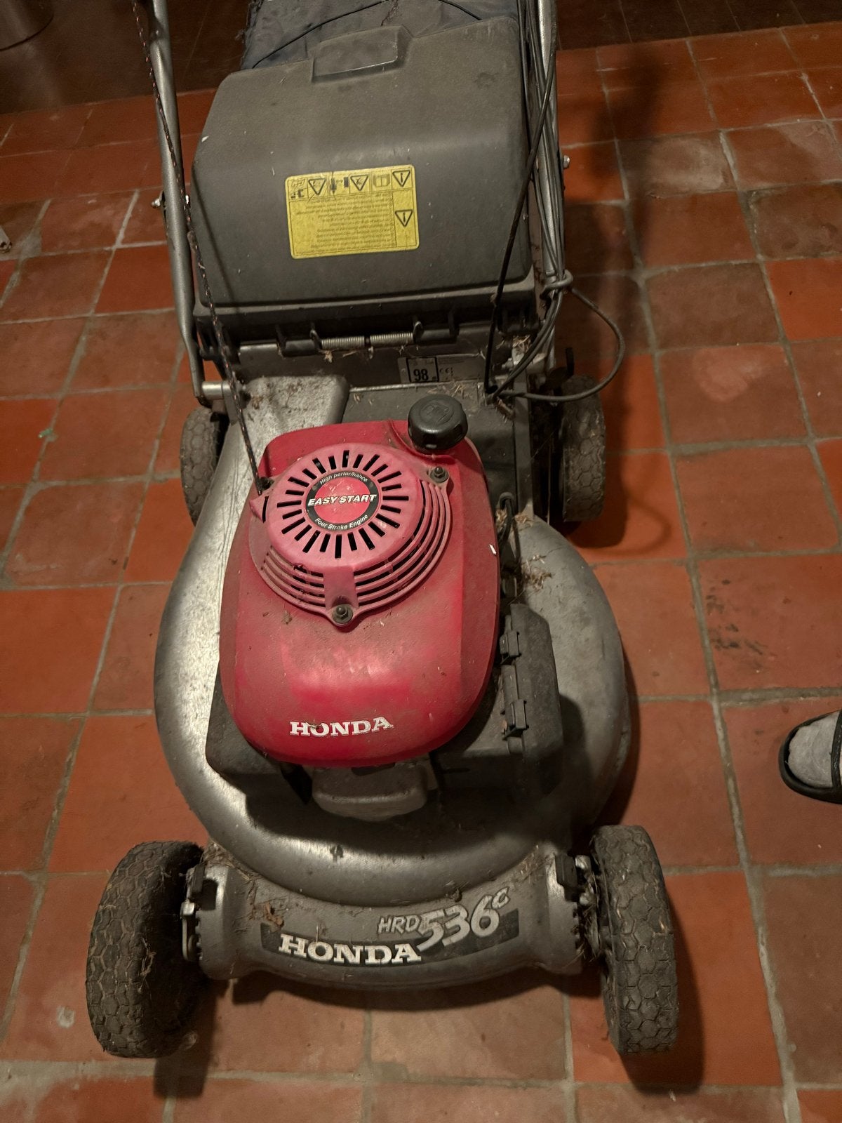 Honda HRD 536C Benzine Grasmaaier met Opvangzak, Ophalen, Cirkelmaaier, Gebruikt, 50 cm of meer
