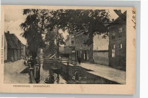 Veenendaal Zandstraat Prachtkaart st 1907 uitg H. Burck, Ophalen of Verzenden, Voor 1920, Gelopen, Utrecht