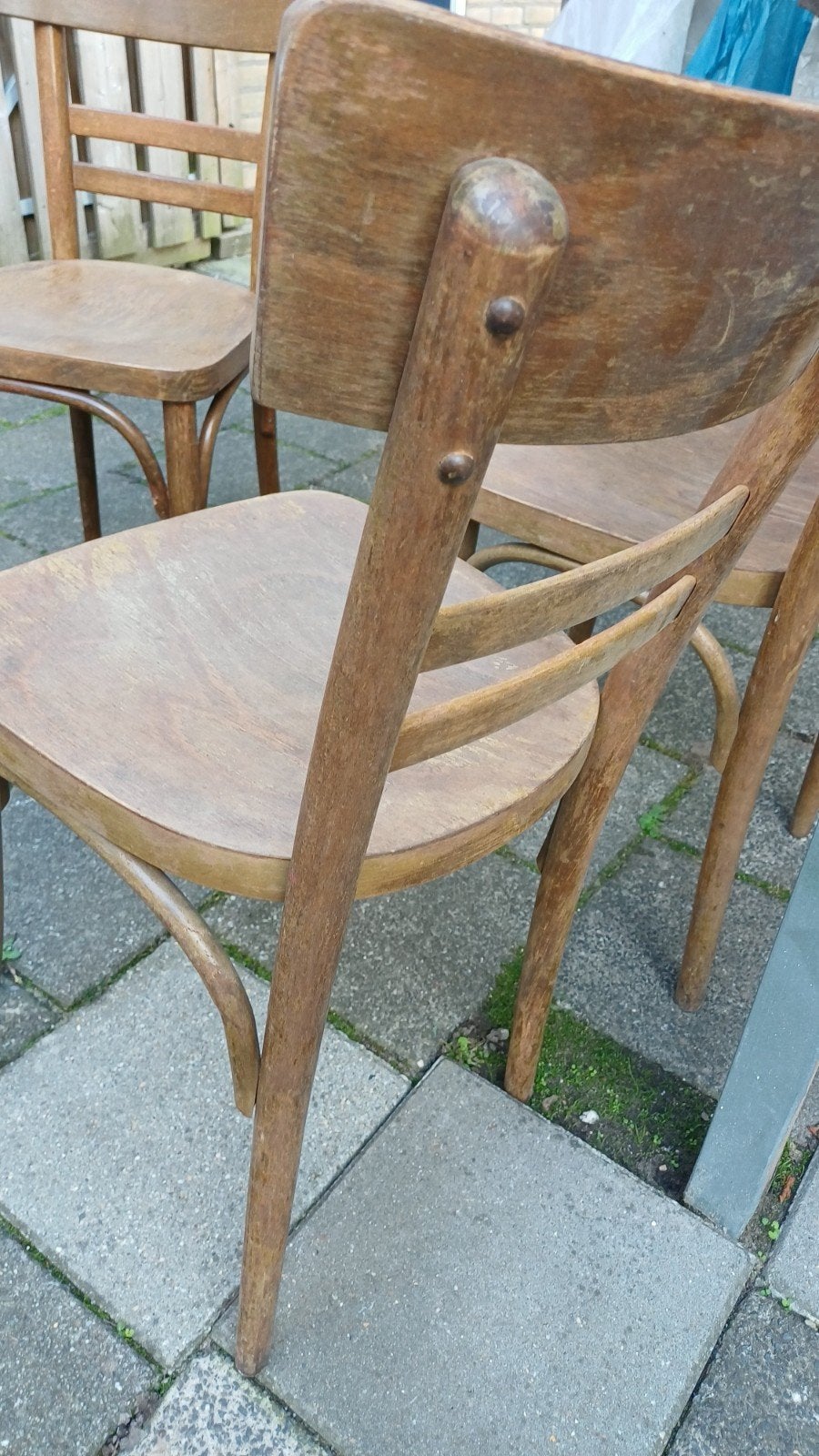 Drie antieke houten stoeltjes[ ophalen aub, Antiek en Kunst, Ophalen