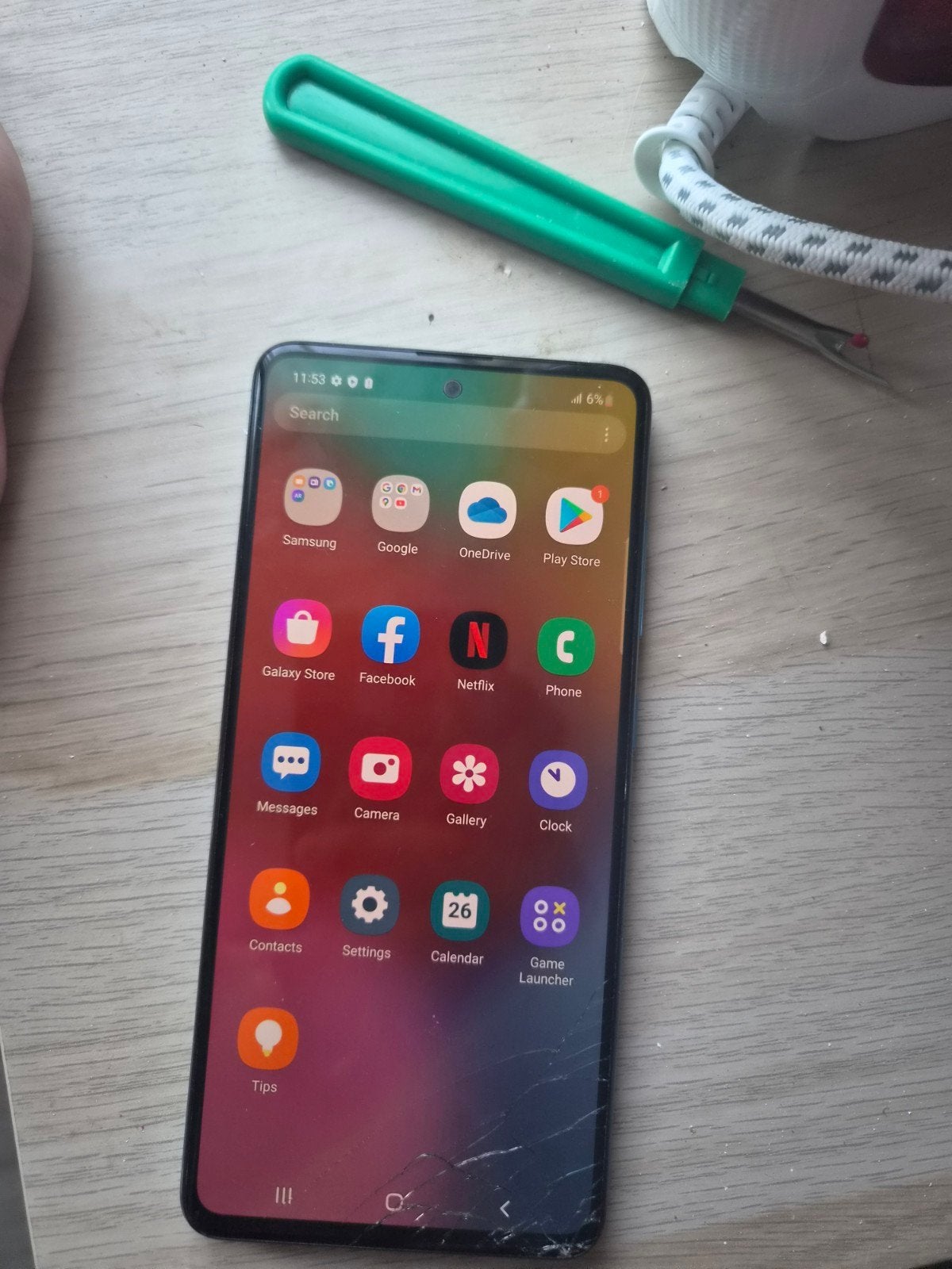 Samsung Galaxy A51 - Blauw -schade, Telecommunicatie, Ophalen, Gebruikt, Blauw, Touchscreen