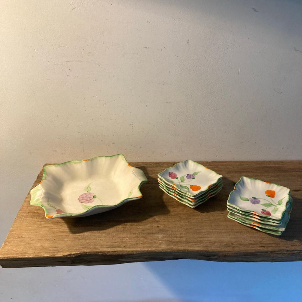 Vintage Engelse Tappas Schalen Set - Bloemenmotief, Antiek en Kunst, Ophalen of Verzenden