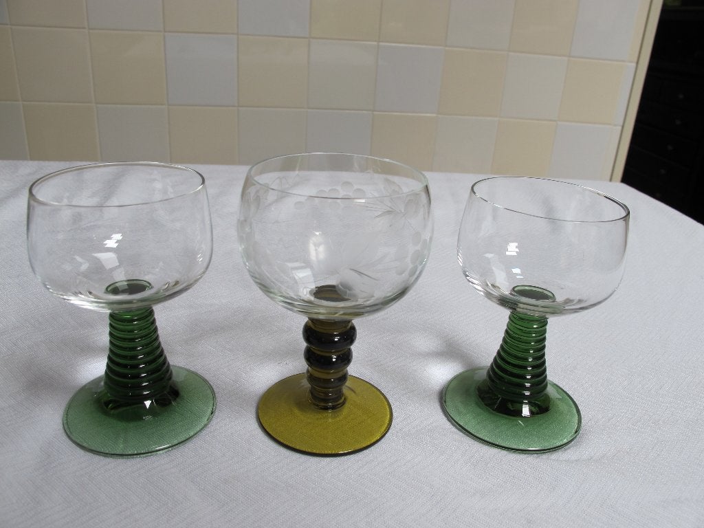 roemer vintage wijnglas geetst, Ophalen of Verzenden