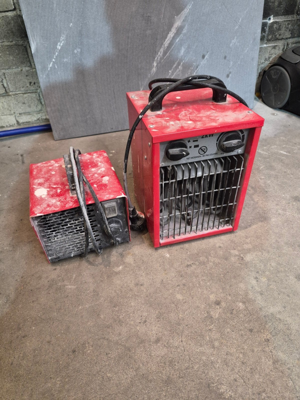 2x Elektrische Bouwkachel/Verwarming 2kW - Gebruikt, Ophalen, 30 tot 80 cm, Gebruikt, Kachel