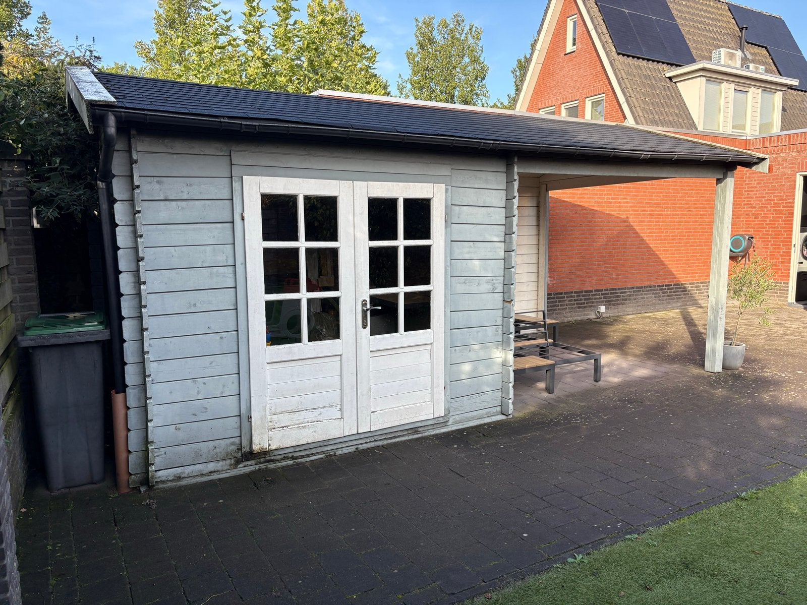 Overkapping met schuur 6x3 meter, Ophalen, Gebruikt, Overige typen