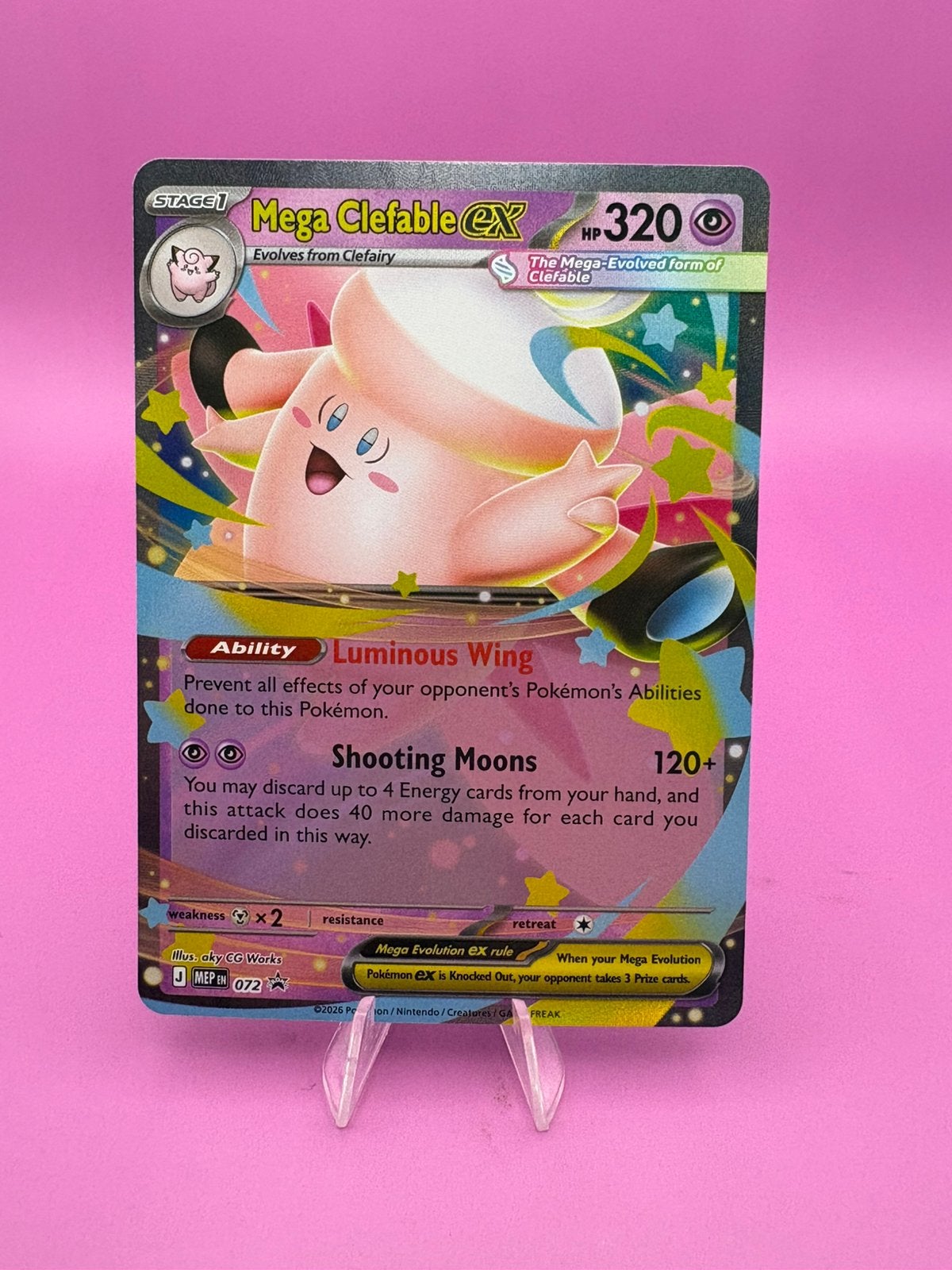 Mega clefable ex 072, Ophalen of Verzenden, Nieuw, Losse kaart