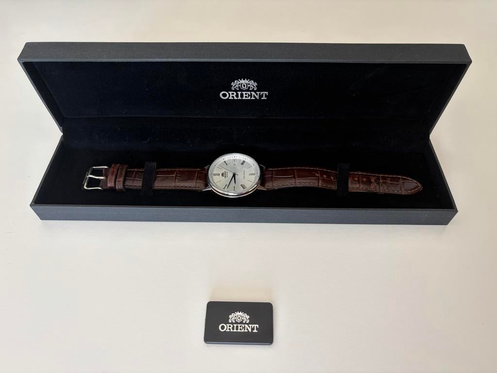 Orient Bambino 2019 Automatisch Horloge, Ophalen of Verzenden, Staal, Polshorloge, Overige merken