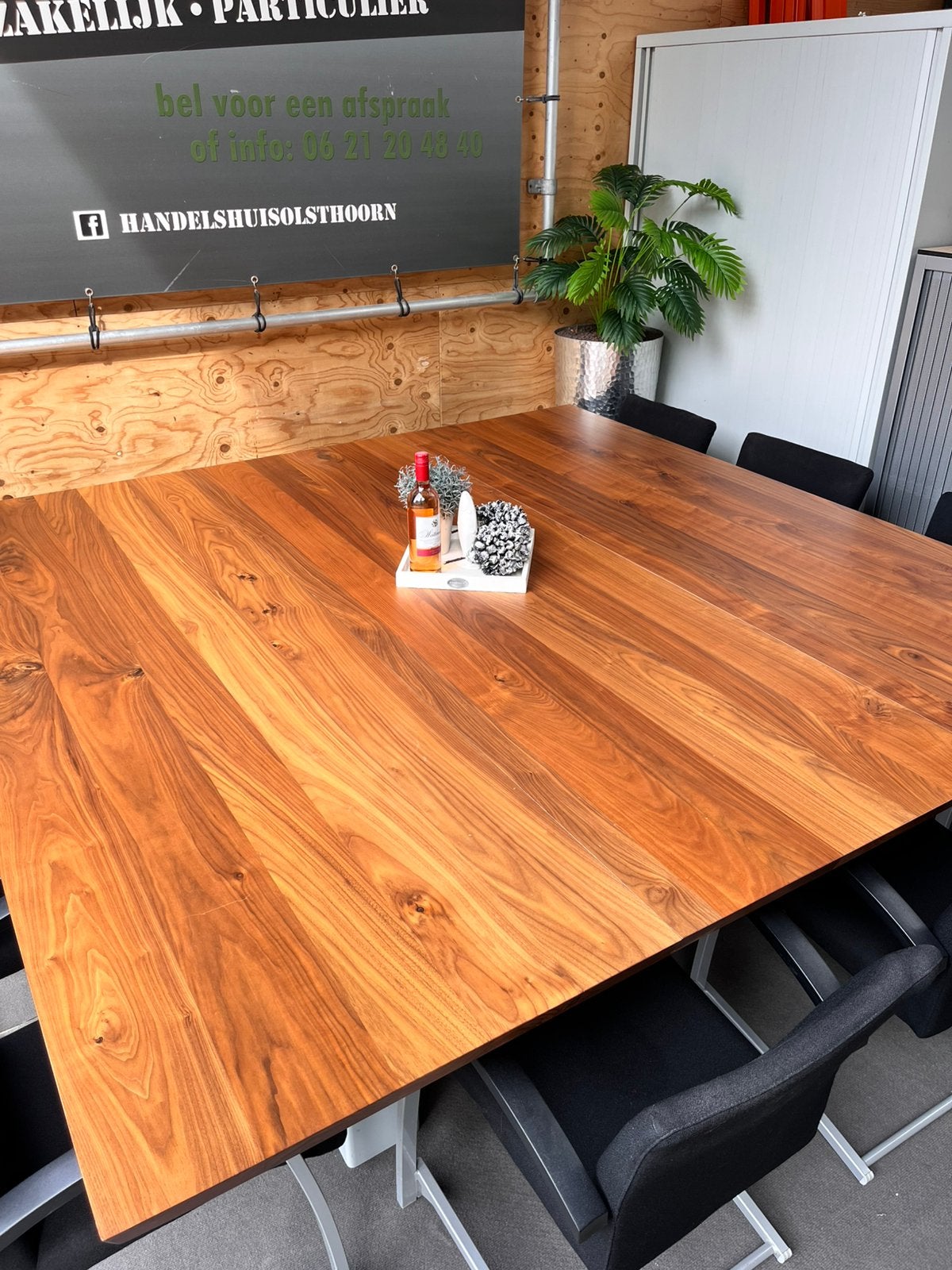 Unieke (vergader)tafel 220 x 220 cm, Ophalen, Xx, Vierkant, 200 cm of meer