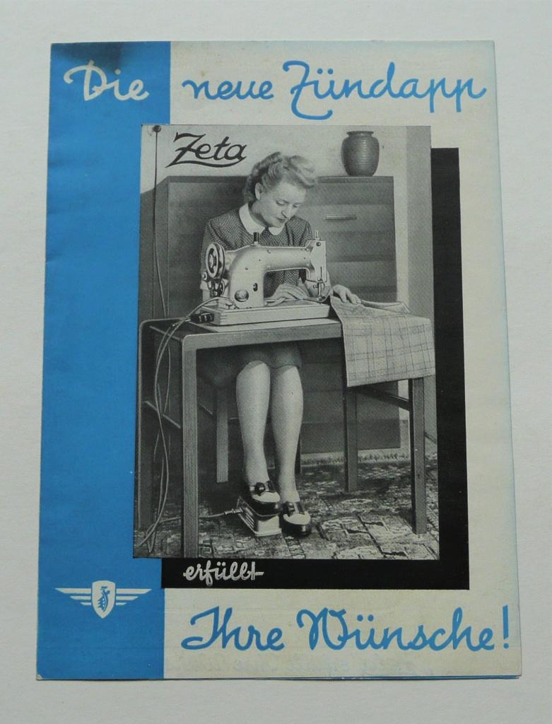 Zündapp Folder Naaimachine "Zeta" (14 x 19,5 cm./4 blz.), Verzenden