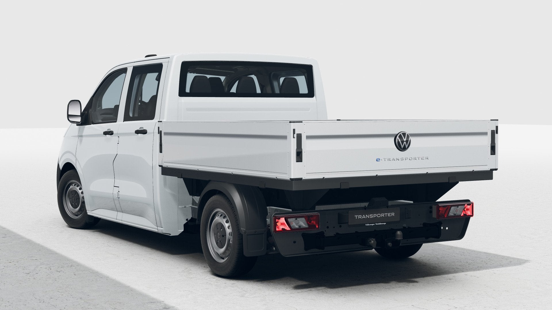 Volkswagen e-Transporter Pick-Up 32 136pk L2H1 100kW 71 kWh, Auto's, Automaat, 12 maanden, 71 kWh, Wit