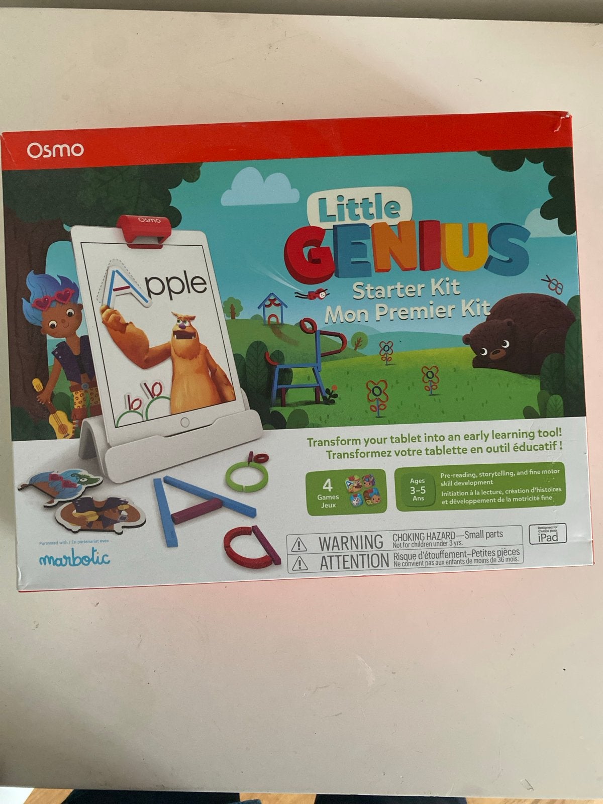 Osmo Little Genius Starter Kit - 4 educatieve spellen, Ophalen of Verzenden, Zo goed als nieuw, Taal en Lezen