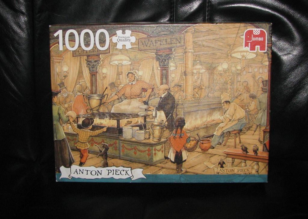Puzzel 1000 stukjes. Anton Pieck.Poffertjeskraam. Merk:Jumbo, Hobby en Vrije tijd, Denksport en Puzzels, Ophalen of Verzenden