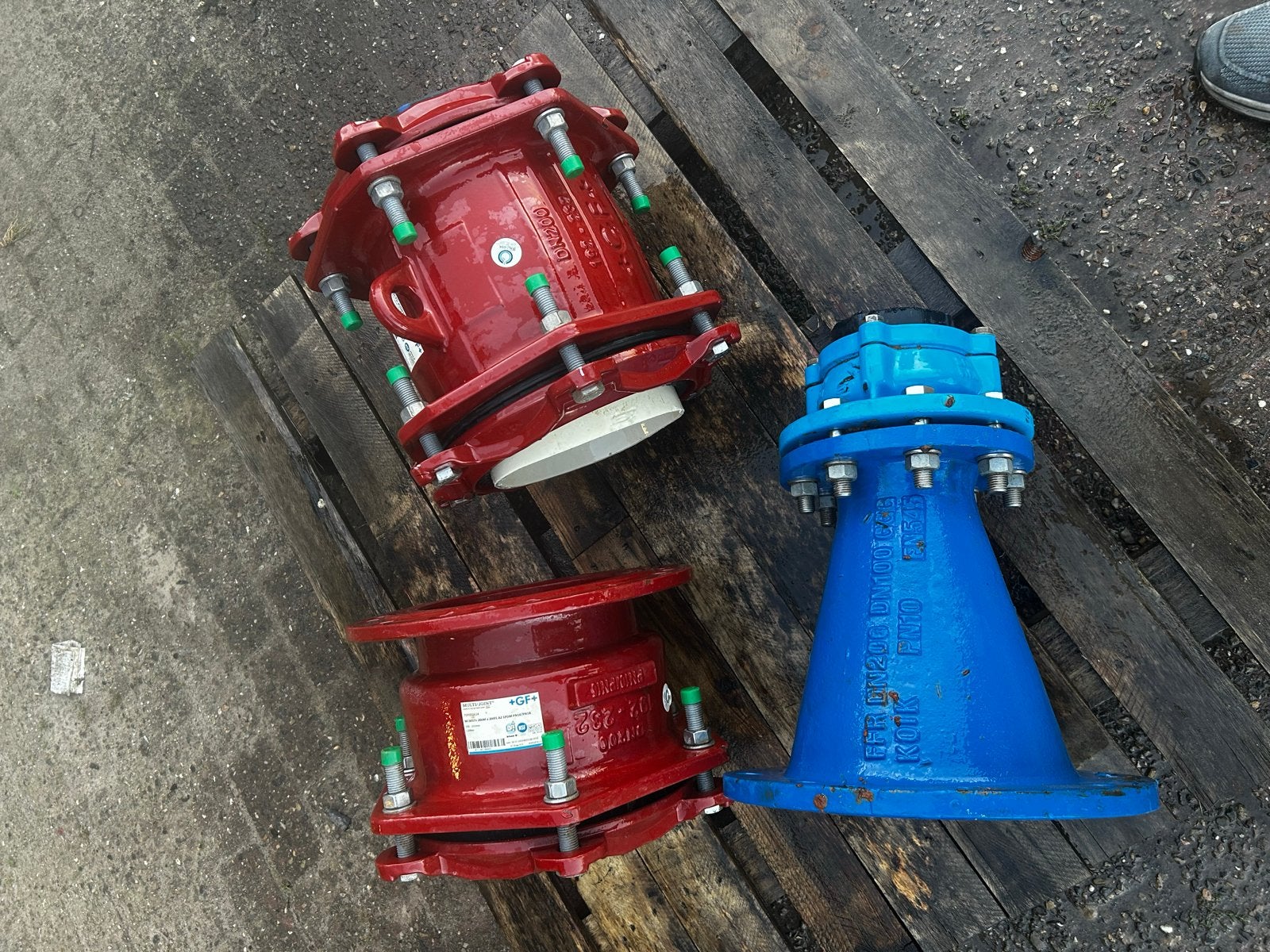 Complete set waterleiding koppelingen / verloop DN200, Overige materialen, Overige typen, Nieuw, Ophalen of Verzenden