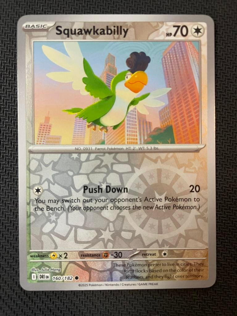 Squawkabilly 160/182 Reverse Holo Destined Rivals Packfresh, Ophalen of Verzenden, Zo goed als nieuw