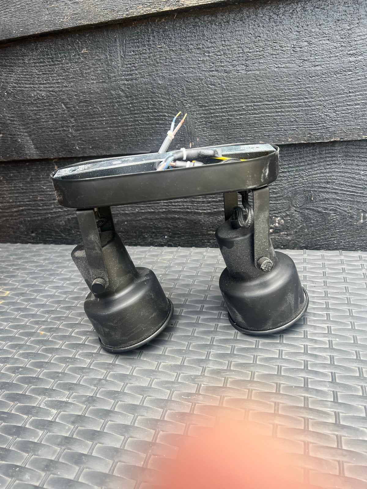 Dubbele spotlamp van Karwei, zo goed als nieuw, Huis en Inrichting, Lampen | Spots, Ophalen, Verstelbaar, GU10, Overige merken