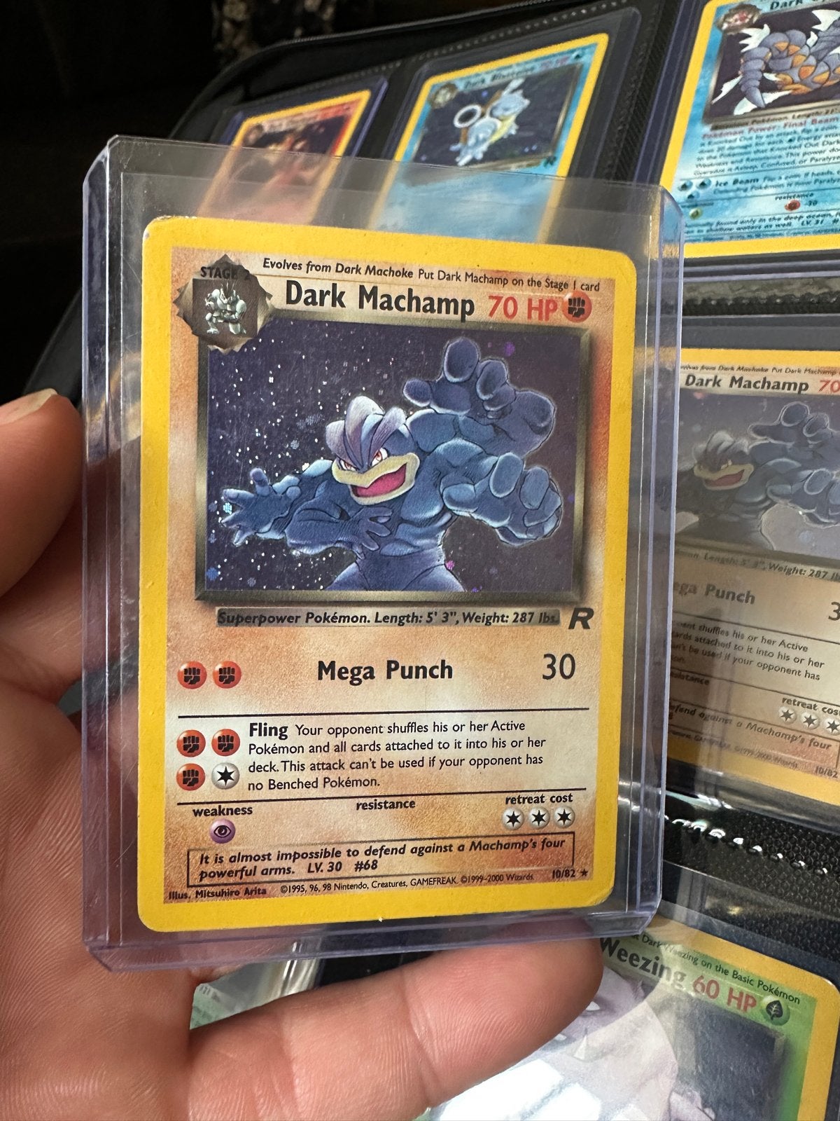 Pokémon Kaart: Dark Machamp 10/82 (Team Rocket), Ophalen of Verzenden, Gebruikt, Losse kaart