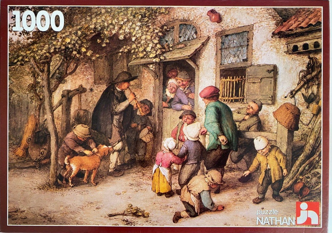 Vintage Legpuzzel van Nathan “De Fluitspeler” 500 stukjes, Ophalen of Verzenden, 500 t/m 1500 stukjes, Nieuw, Legpuzzel